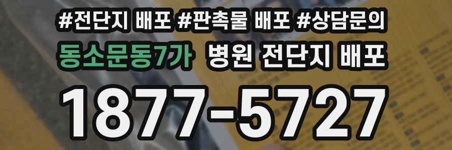 동소문동7가 병원 전단지 배포