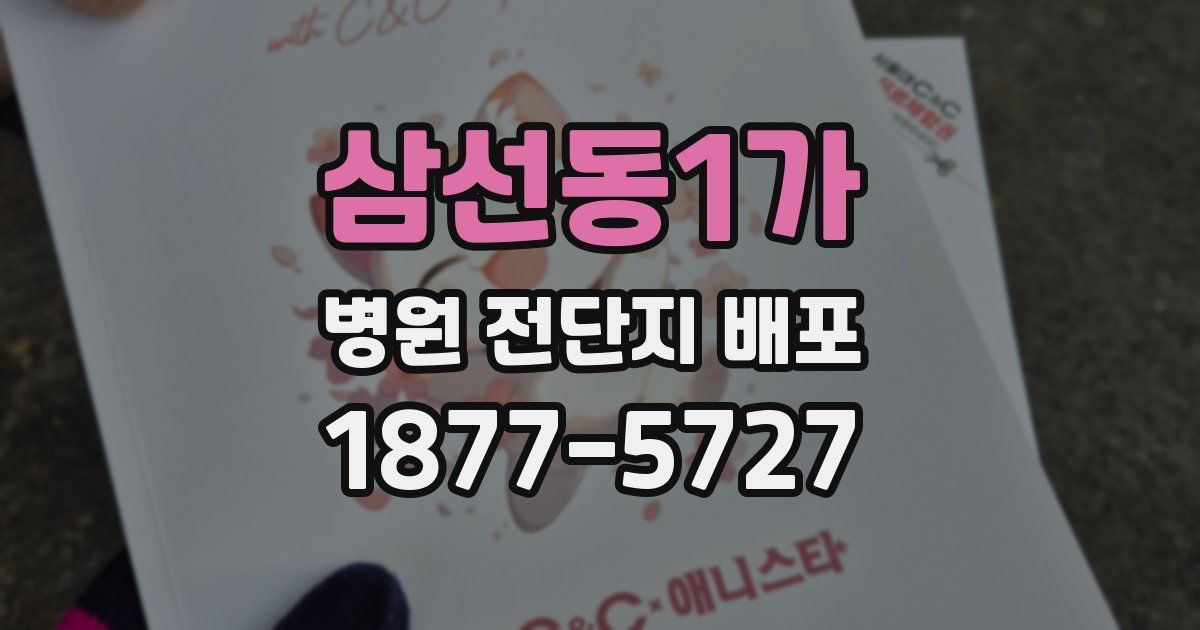 삼선동1가 병원 전단지 배포