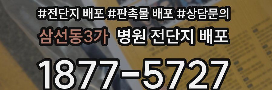 삼선동3가 병원 전단지 배포