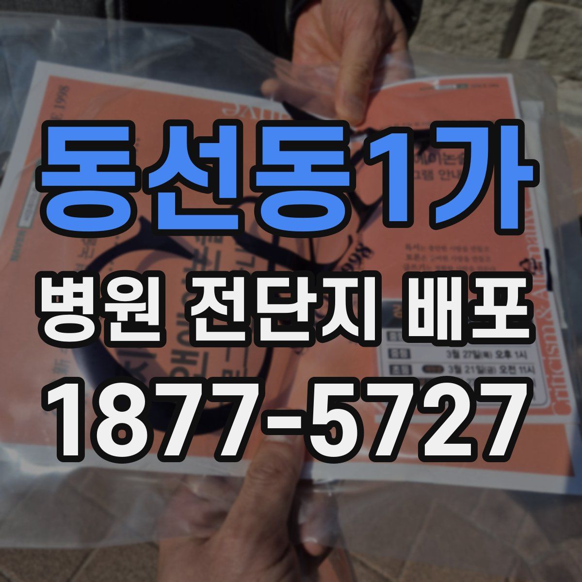 동선동1가 병원 전단지 배포