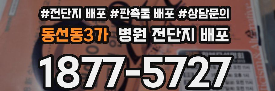 동선동3가 병원 전단지 배포