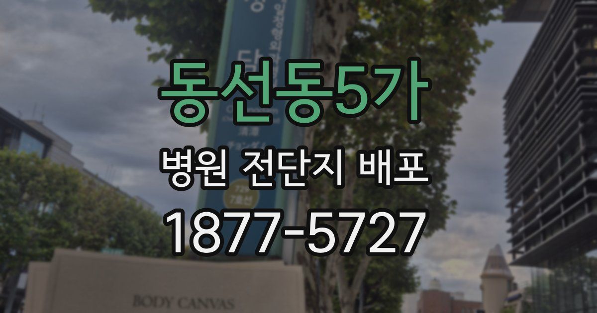 동선동5가 병원 전단지 배포