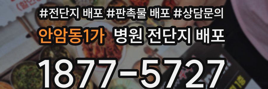 안암동1가 병원 전단지 배포