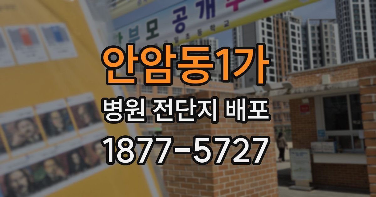안암동1가 병원 전단지 배포