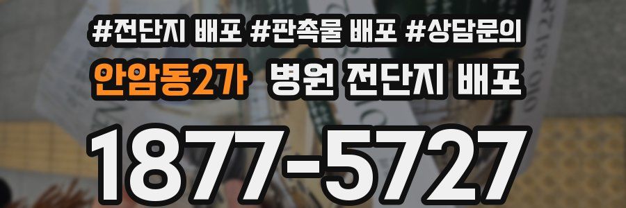 안암동2가 병원 전단지 배포
