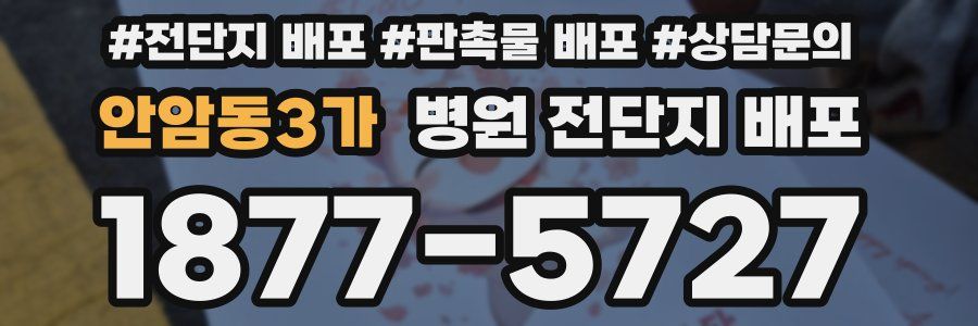 안암동3가 병원 전단지 배포