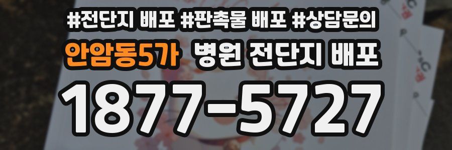 안암동5가 병원 전단지 배포