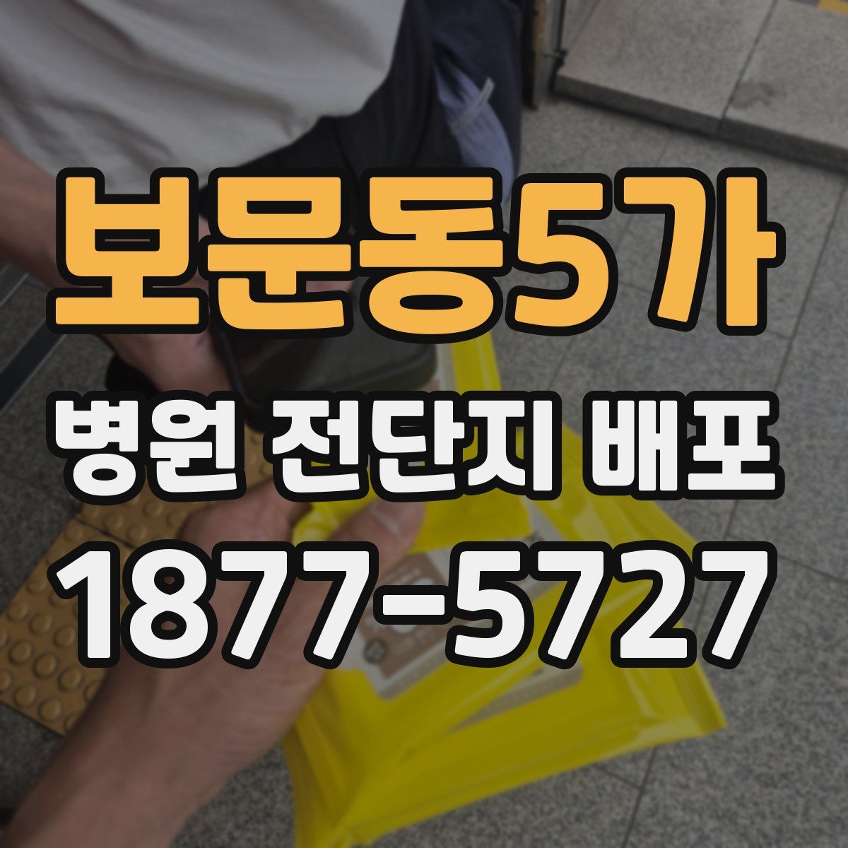 보문동5가 병원 전단지 배포