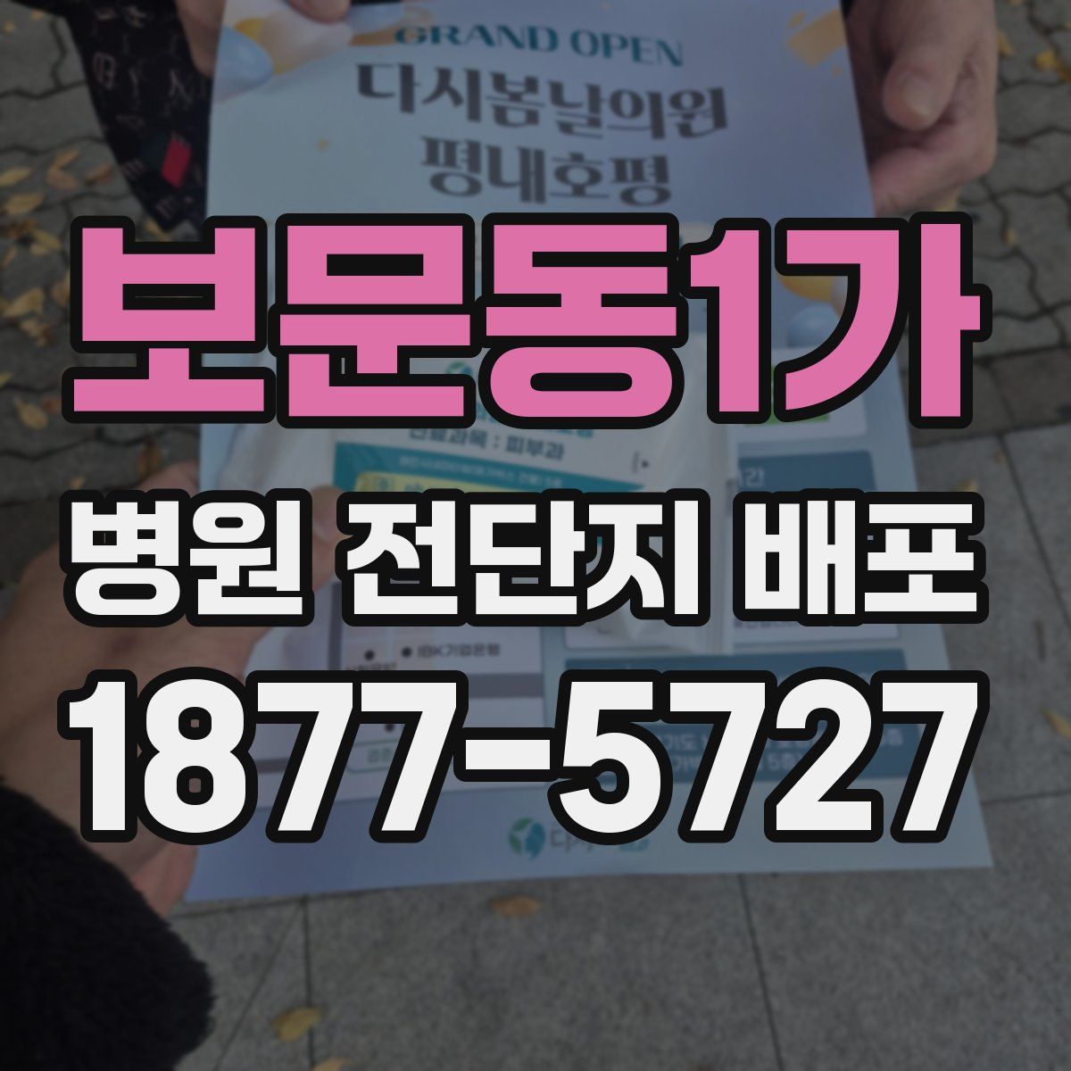 보문동1가 병원 전단지 배포