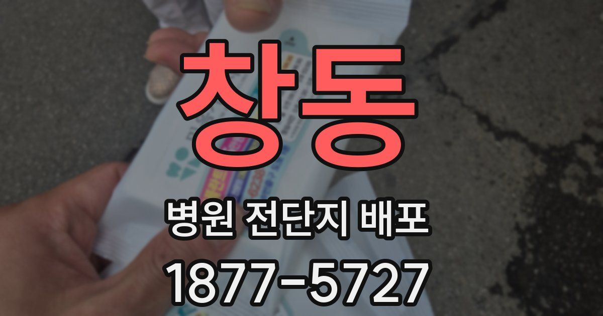 창동 병원 전단지 배포