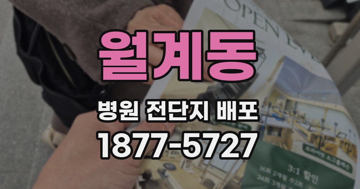 월계동 병원 전단지 배포
