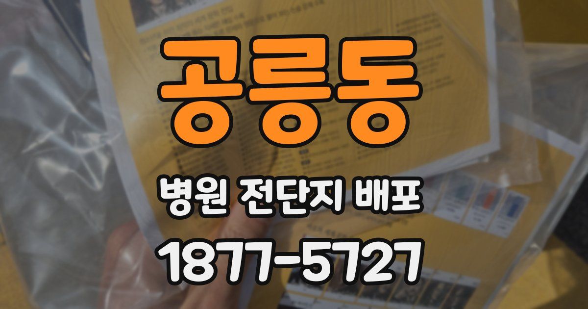 공릉동 병원 전단지 배포