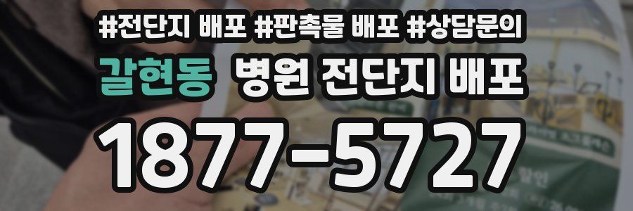 갈현동 병원 전단지 배포
