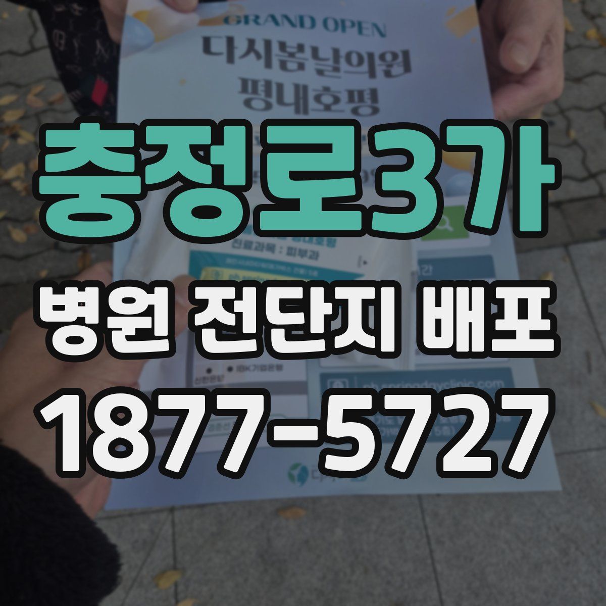 충정로3가 병원 전단지 배포