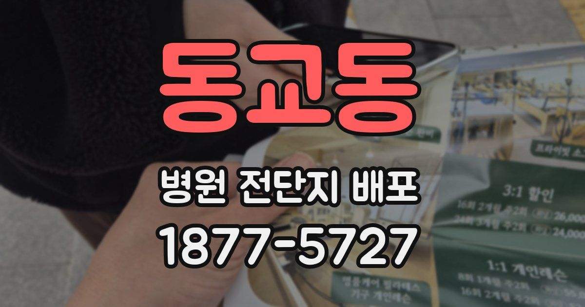 동교동 병원 전단지 배포