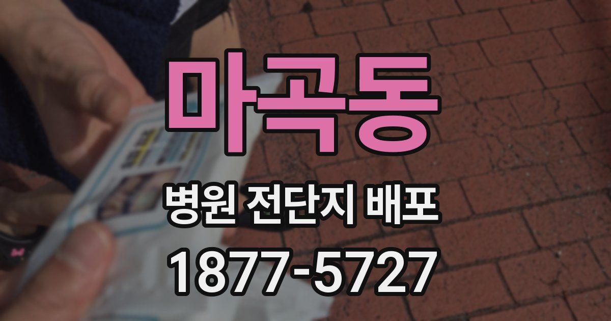 마곡동 병원 전단지 배포