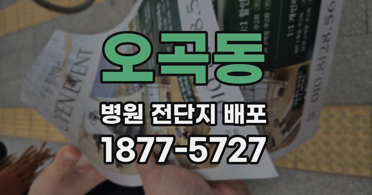 오곡동 병원 전단지 배포