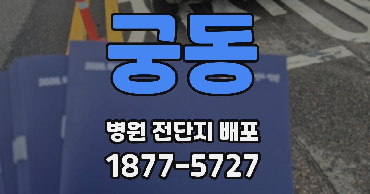 궁동 병원 전단지 배포
