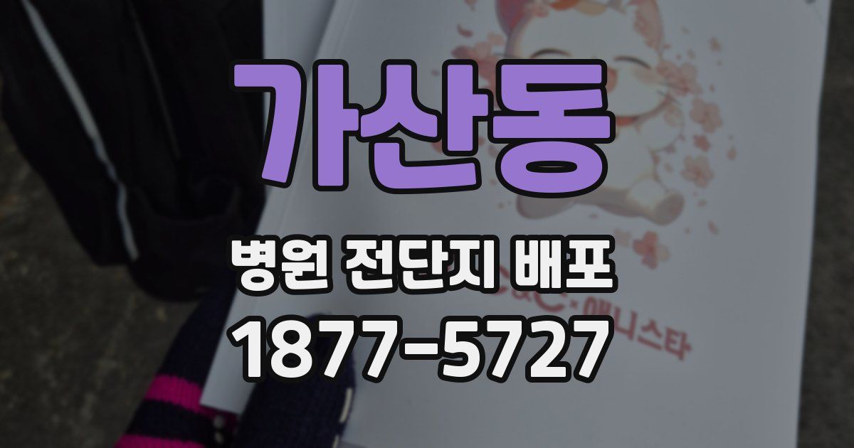 가산동 병원 전단지 배포