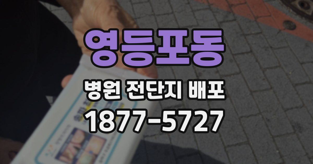 영등포동 병원 전단지 배포