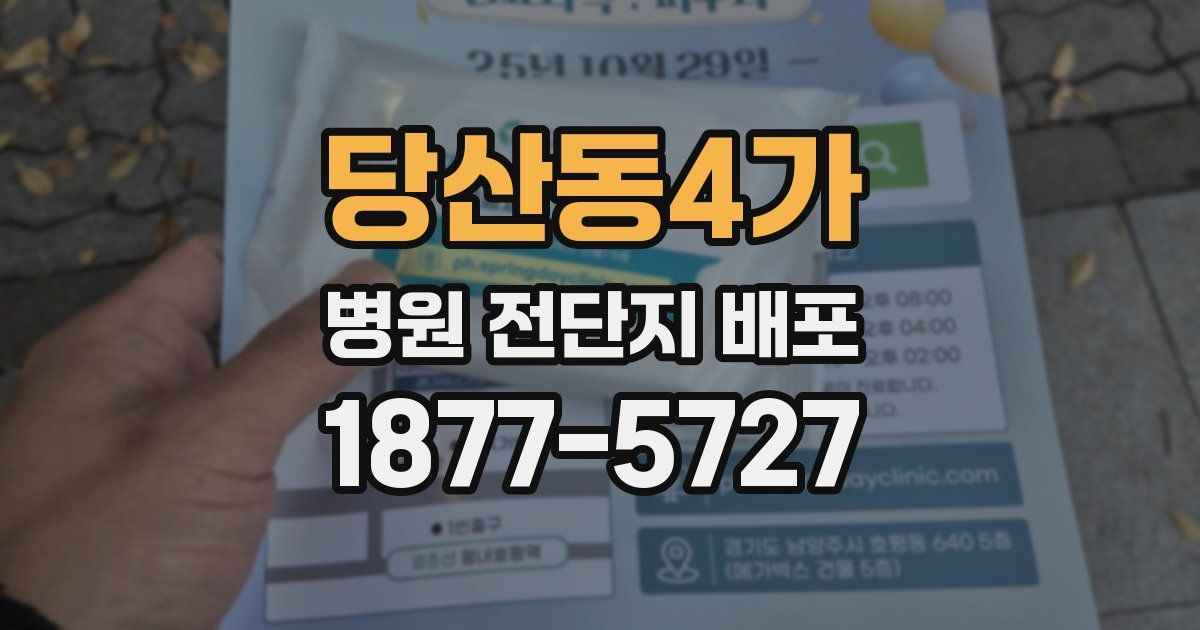 당산동4가 병원 전단지 배포