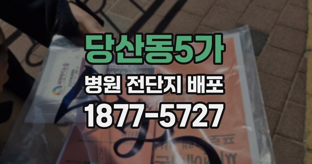 당산동5가 병원 전단지 배포