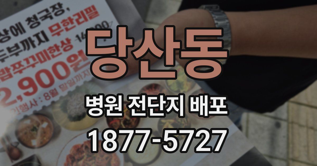 당산동 병원 전단지 배포