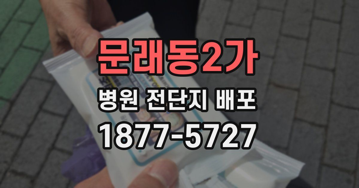 문래동2가 병원 전단지 배포