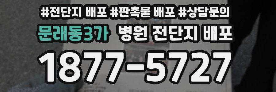 문래동3가 병원 전단지 배포