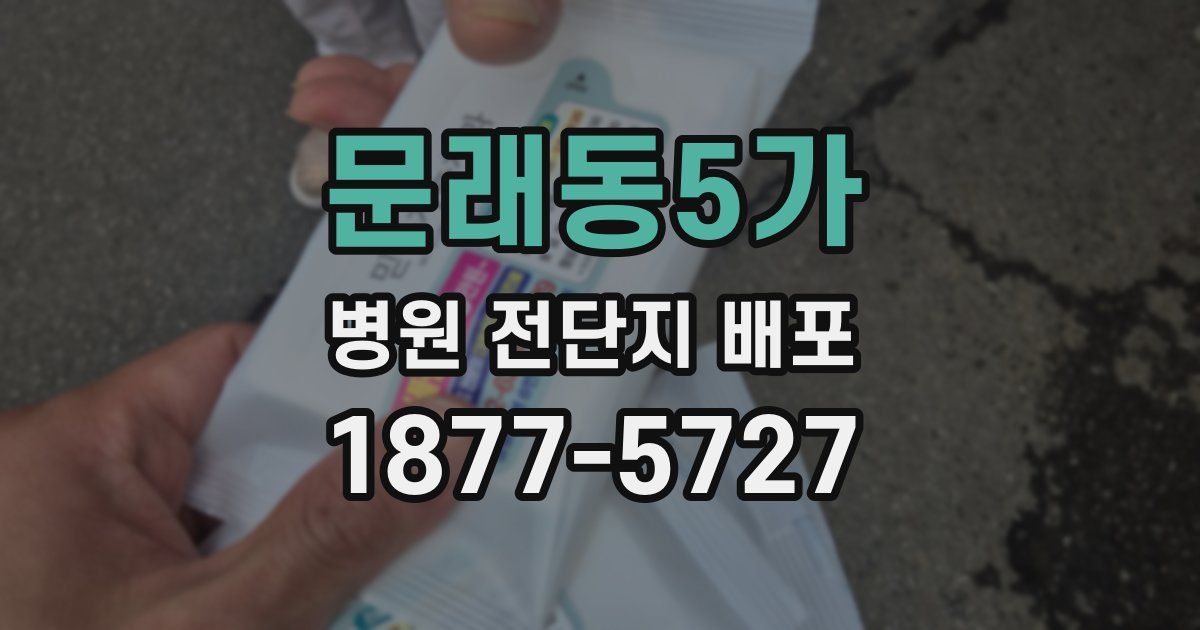 문래동5가 병원 전단지 배포