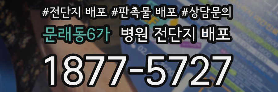 문래동6가 병원 전단지 배포