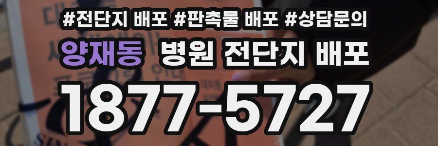 양재동 병원 전단지 배포