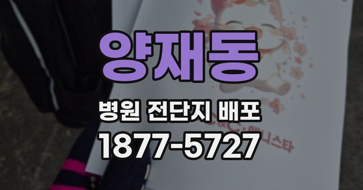 양재동 병원 전단지 배포