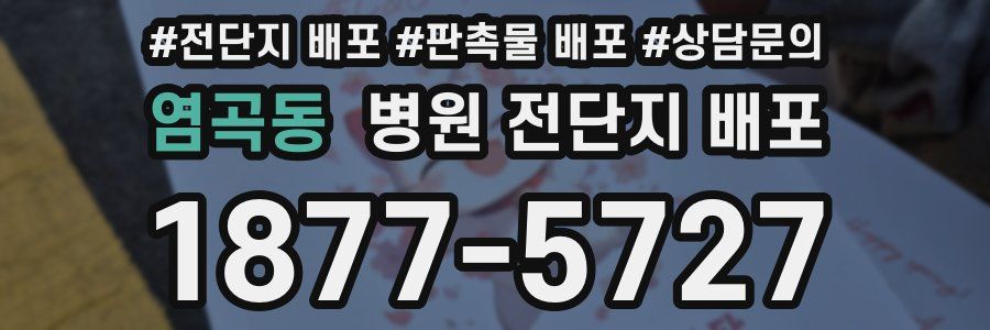 염곡동 병원 전단지 배포