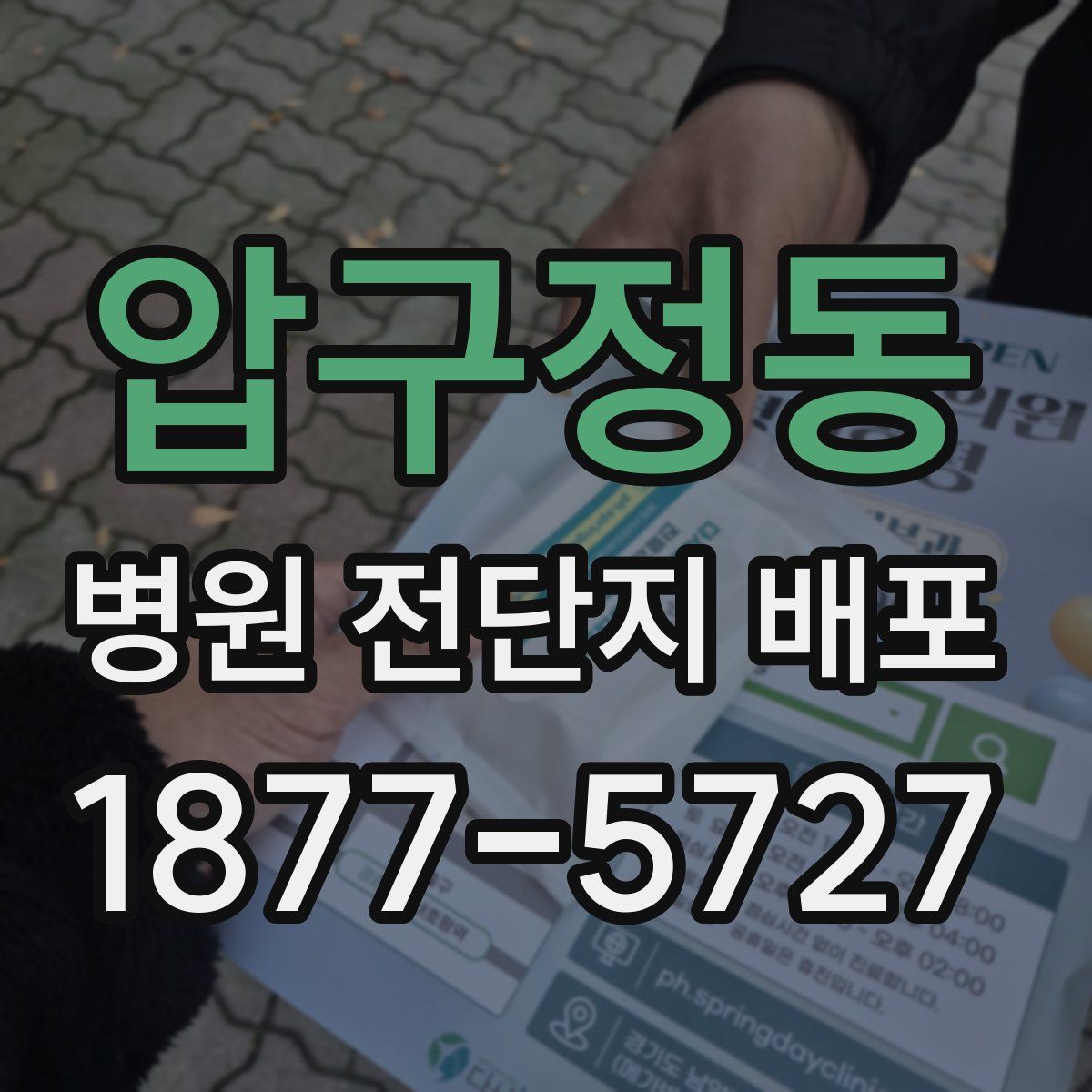 압구정동 병원 전단지 배포