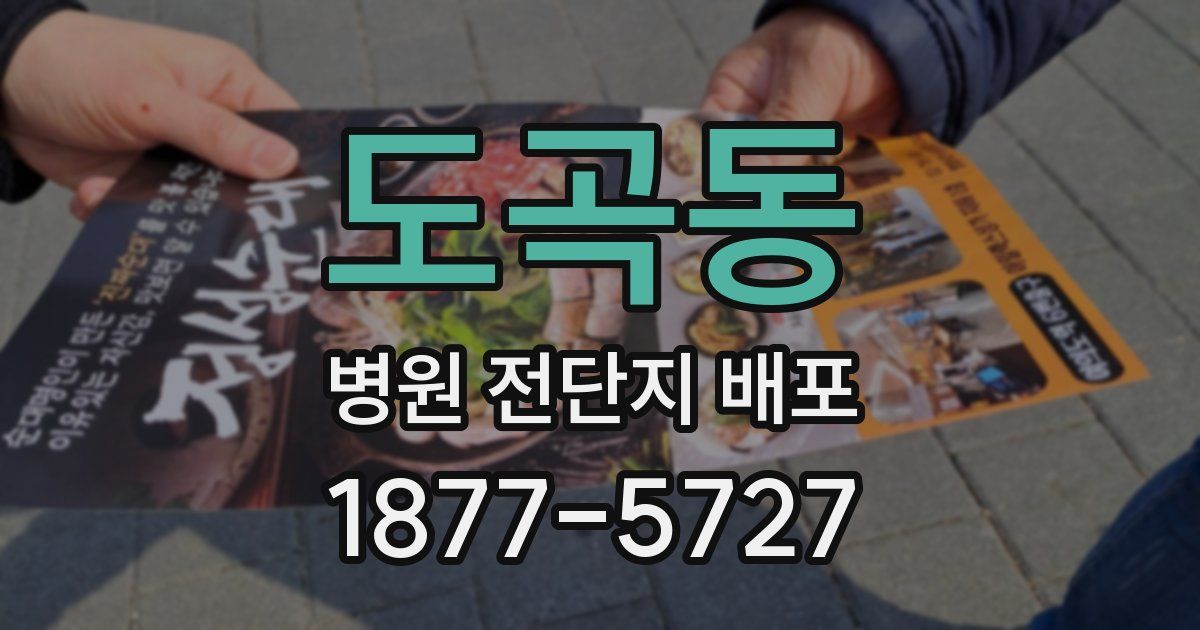도곡동 병원 전단지 배포