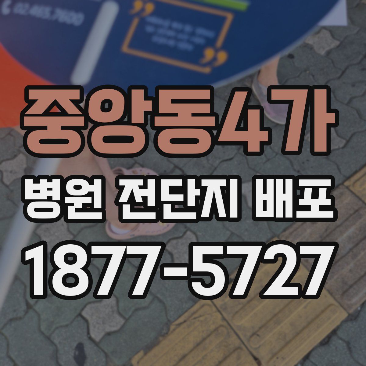 중앙동4가 병원 전단지 배포