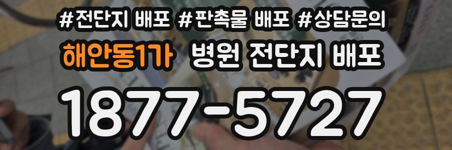 해안동1가 병원 전단지 배포