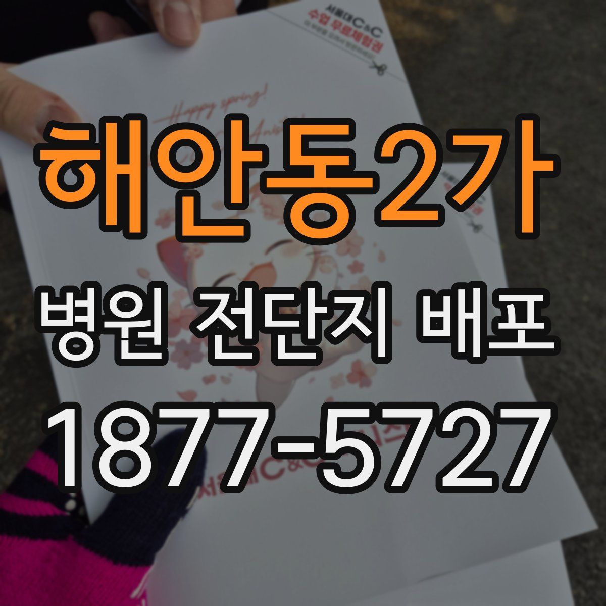 해안동2가 병원 전단지 배포