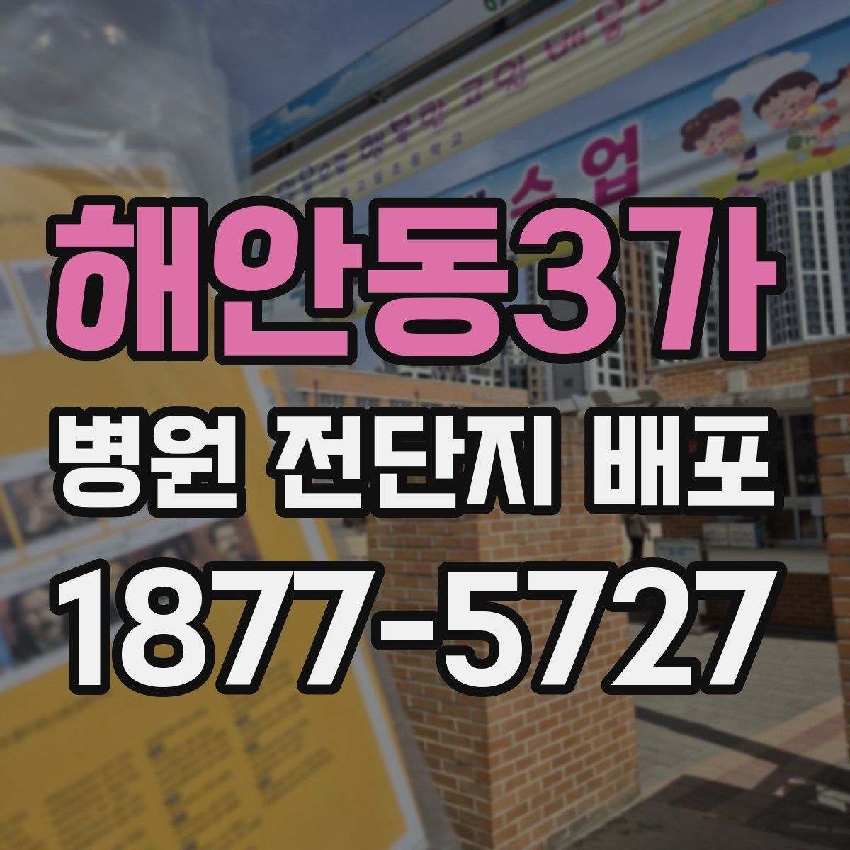 해안동3가 병원 전단지 배포