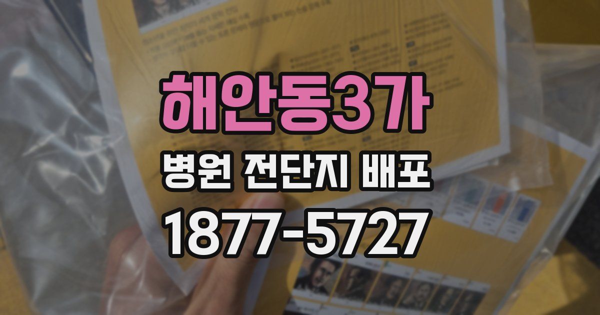 해안동3가 병원 전단지 배포