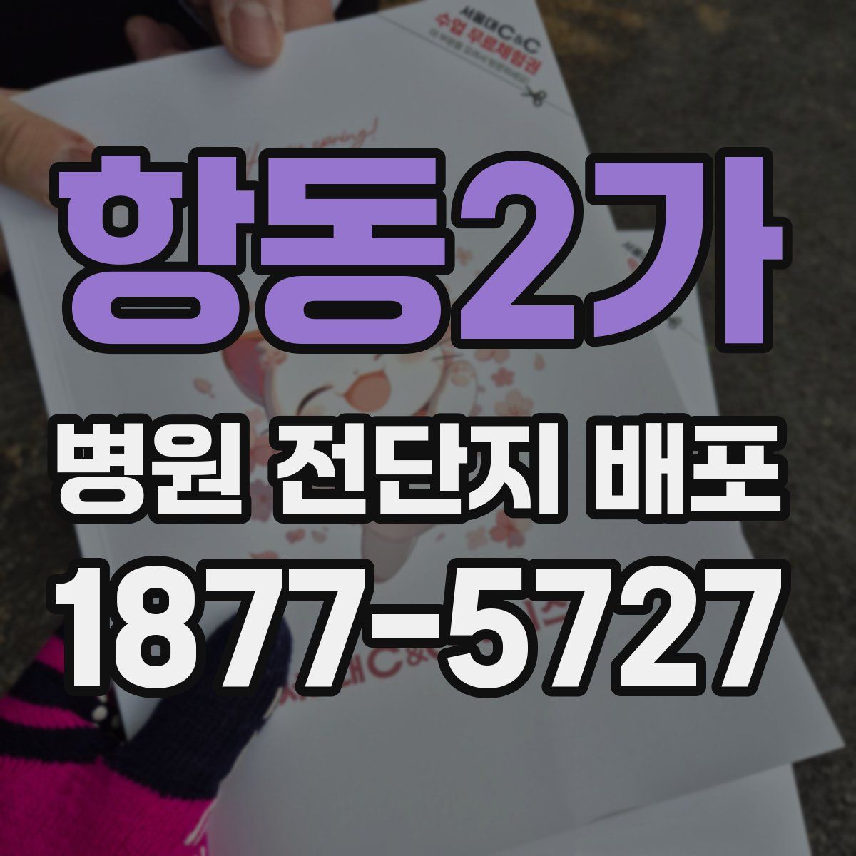 항동2가 병원 전단지 배포