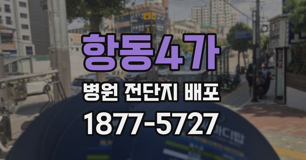 항동4가 병원 전단지 배포