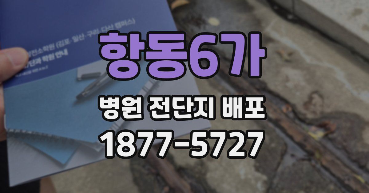 항동6가 병원 전단지 배포