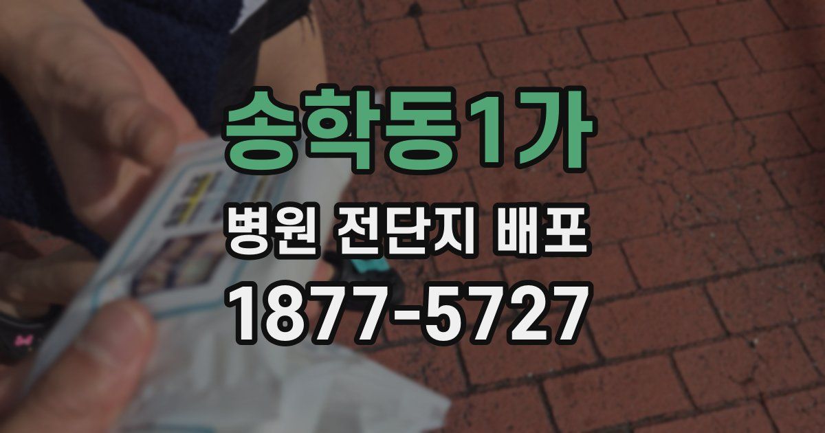 송학동1가 병원 전단지 배포