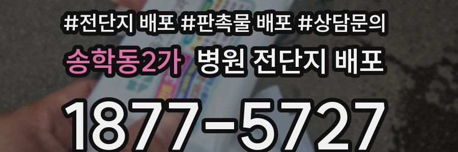 송학동2가 병원 전단지 배포