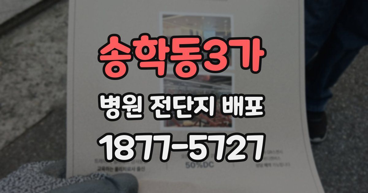 송학동3가 병원 전단지 배포