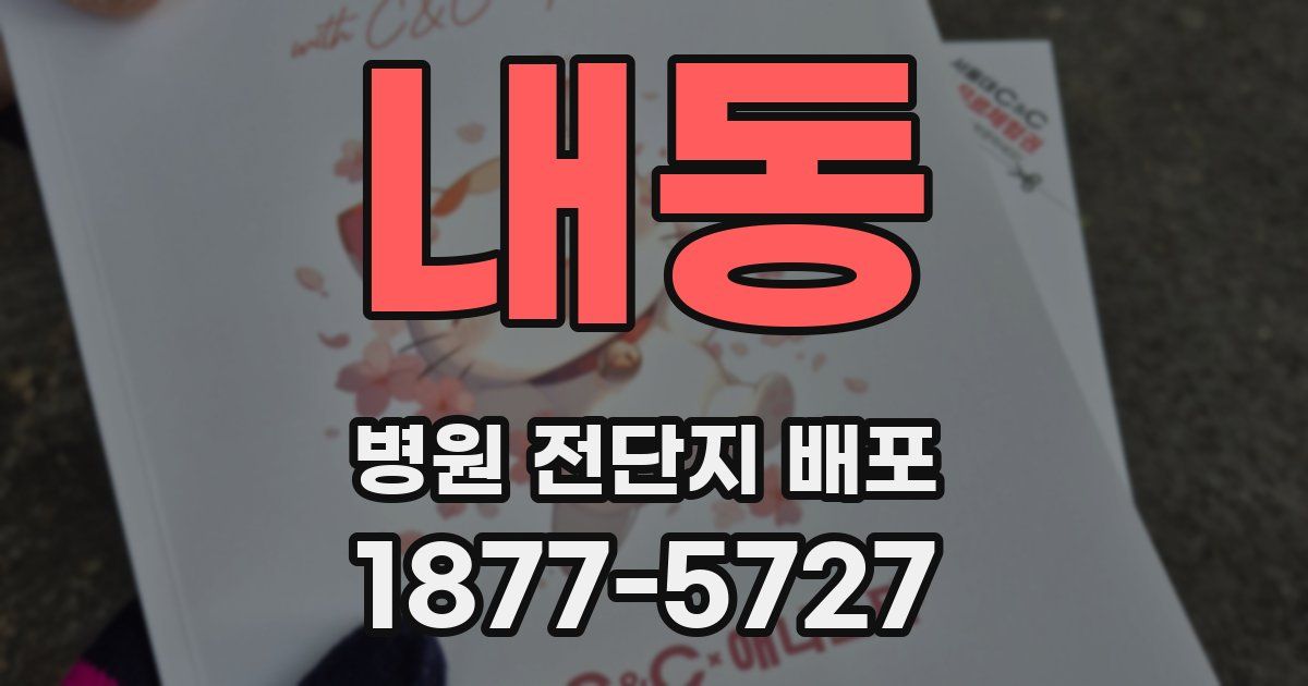 내동 병원 전단지 배포