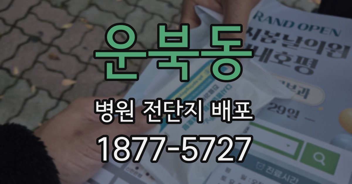운북동 병원 전단지 배포
