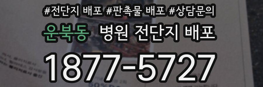 운북동 병원 전단지 배포